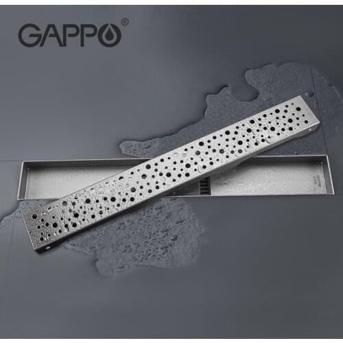 GAPPO bathroom floor drain stainless steel Long 70*500mm strainer bathroom sink drain bathroom drain overflow drain cover
