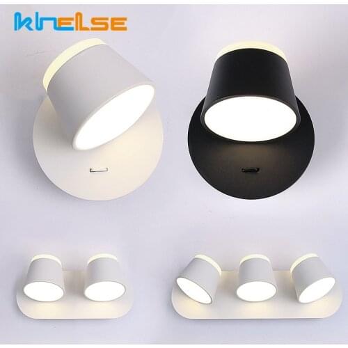 Modern Indoor Wall Lamp Adjustable Dimmable Touch Switch Sconces Bedroom Bathroom Mirror Reading Wall Lights Fixtures Luminaire