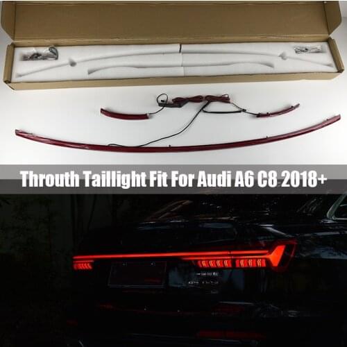 Through trunk rear lamp LED turn signal Light For audi new A6 C8 width light modified new streamer through tail light
