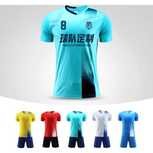 Thailand DIY soccer clothes men survetement football jerseys set pocket soccer jersey set team football training suit customized