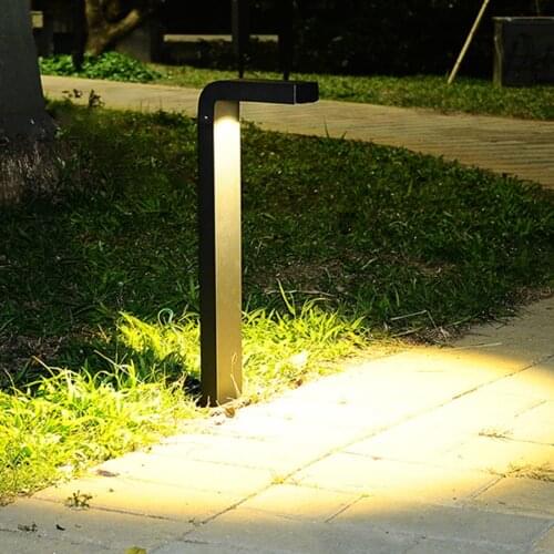 Thrisdar Outdoor Garden Lawn Post Lamp 7 Shaped Villa Landscape Backyard Pathway Pillar Light Waterproof Pole Bollards Light
