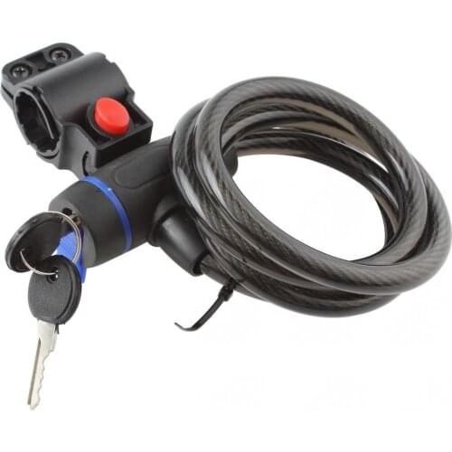 Bicycle Lock Steel + PVC Bike Cycle Heavy Duty Coil Combination Security Lock Steel Spiral Cable Bicycle Lock