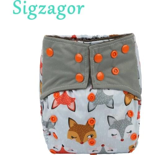 ALL IN ONE Charcoal Bamboo Baby Cloth Diaper Nappy Washable Sewn Insert Double Gussets AIO Night Heavy Wetter