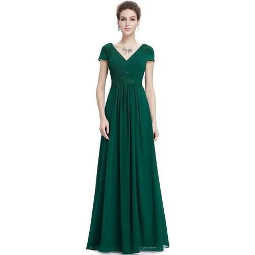 Green Burgundy Mother of the Bride Dresses Plus Size Short Sleeve Wedding Party Mother Dress Chiffon Applique Pleat Evening Gown