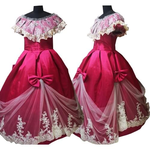 2020 New pink victorian Halloween Cosplay dress Colonial Georgian Renaissance Gothic Historical dress D-565