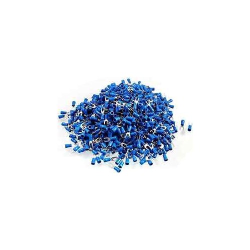 1000 Pcs SV2-4M AWG 16-14 Blue Pre Insulated Fork Terminals Connector