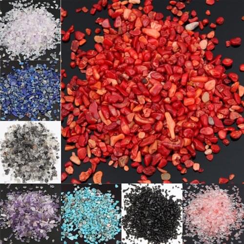 3-5mm Natural Stone Crystal Agate Jade Turquoise No Hole Crushed Stone DIY for Fish Tank Bonsai Decoration Handmade Handicraft