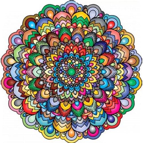 5D DIY Diamond Painting Kits Full Round With AB Drill Religious Mandala Picture Of Rhinestone Diamond Embroidery Decor Gift Art