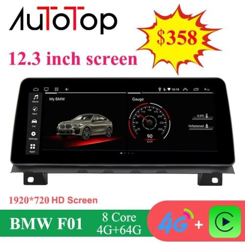 AUTOTOP 12.3" BMW F01 2Din Car Video Player for BMW 7 Series F01 F02 CIC NBT GPS Navigation Auto Headunit Carplay Bluetooth Wifi