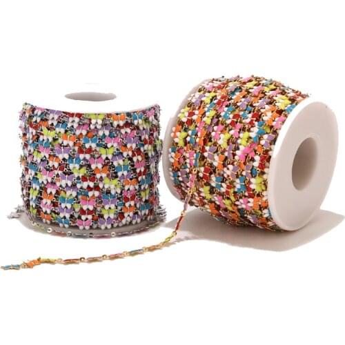 6MM Width mixed color Stainless Steel Chains butterfly chain Findings Fit for Jewelry Making &DIY