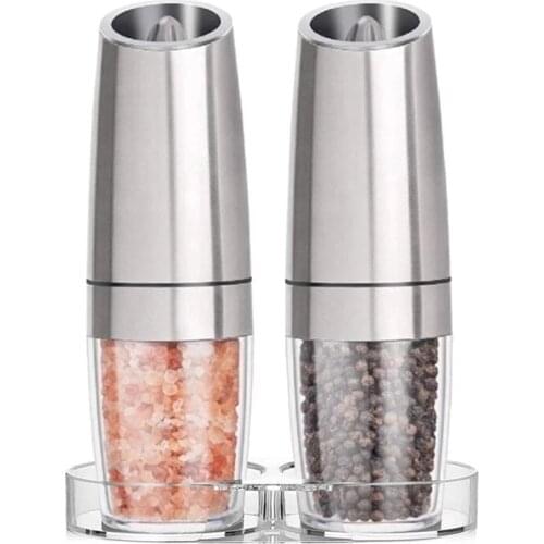 Electric Pepper Mill Stainless Steel Automatic Gravity Induction Salt and Pepper Grinder Kitchen Spice Grinder Tools