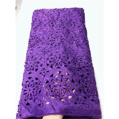 JRB-52810 Beaded laser flowers Lace Fabric High Quality Guipure Cord Lace For Festival Dress Sewing for fashion dress dress