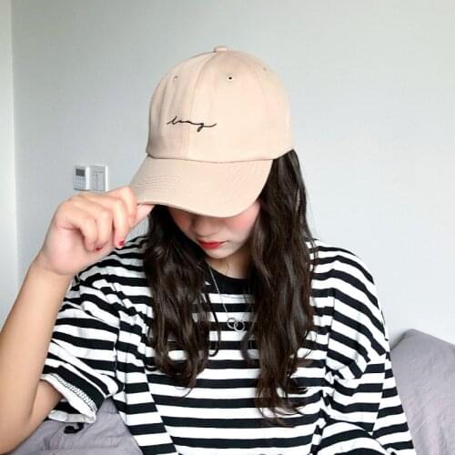 K52 Summer Embroidered Peaked Cap Baseball Hat Woman Simple Wild Outdoor Caps For Leisure Student Sunhat Trendy hats