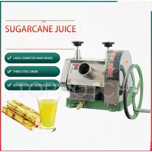 Commercial Stainless Steel Manual Sugarcane Juicer Machine Hand Saccharum Crusher Processing Equipment Sugar Cane Extractor