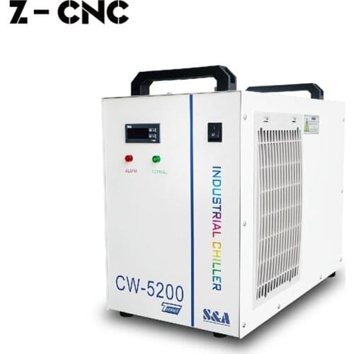 Z-CNC S&A CW5200 5202 Teyu Water Chiller For Co2 Laser Tube 80W 100W 130W 150W 5200TH 5200DH 5202TH 5200AG 5202AH