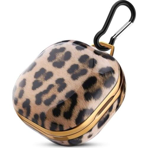 Leopard Electroplated Marble Earphone Case for Samsung Galaxy Buds Live Wireless Bluetooth Headset Protector Cover Box