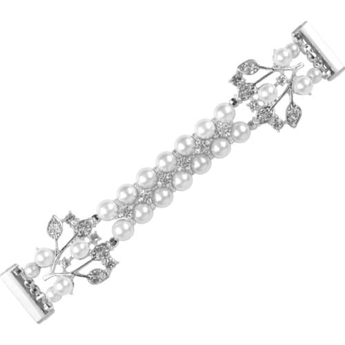 Leaf Natural pearl Straps for Fitbit Sense Versa 3 Smartwatch Accessories Wristband Handmade Beaded Elastic Replacement Bracelet