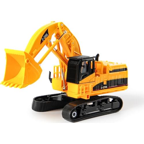 Diecast C-COOL 80021 1/64 Scale Front Shovel With Metal Tracks Vehicle CAT Engineering Truck Model Cars Gift Toys
