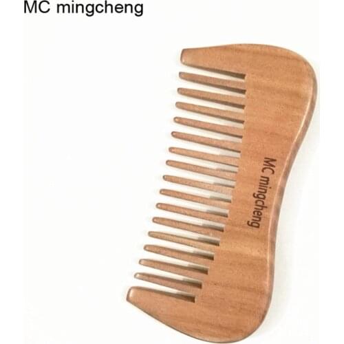 MC Hot Sale Natural Health Massage Comb For Hair Red Sandalwood Comb Pocket Mustache Beard Comb Wood Hair Brush Wide Tooth