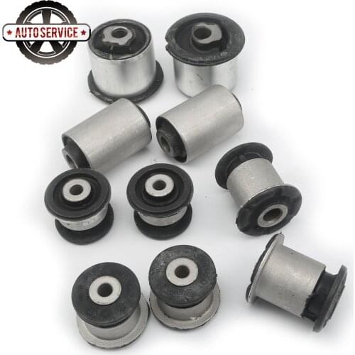 New 10Pcs Rubber-Metal Suspension Bushing Set 7L0407182E 7L0412333A For Audi Q7 4L 2007-2009 VW Touareg 7L Porsche Cayenne 955