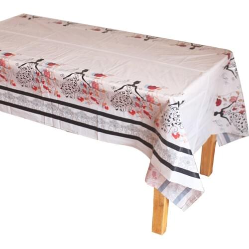 Disposable Plastic Table Clothes Table Cover Tablecloth Waterproof Pirate For Wedding Party Decoration And Match Napkin