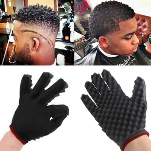 Magical Professional Barber Brush Dreadlocks Wave Care Curly Hair Home Styling Tool Portable Sponge Glove Flexible Afro Braid