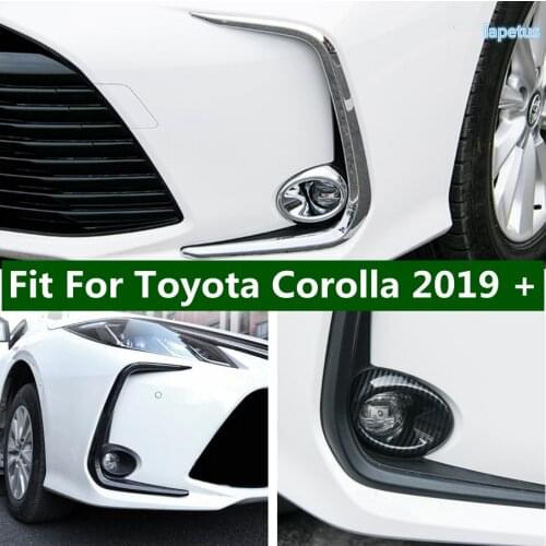 Front Fog Lights Lamps Ring Cover Eyebrow Eyelid Garnish Streamers Outer Foglight Trim For Toyota Corolla 2019 - 2020 Exterior