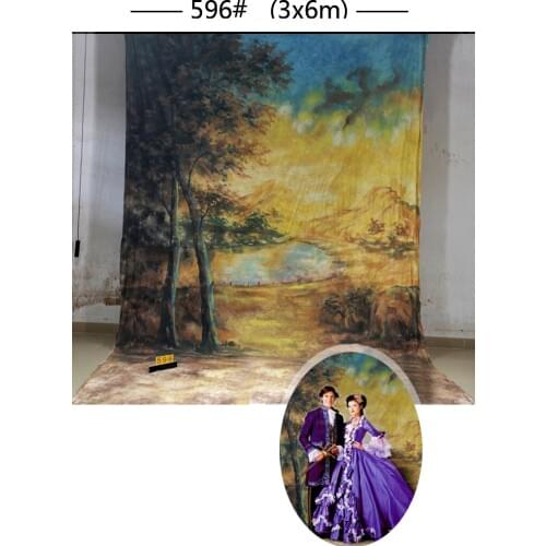 Professional forest Scenic 10x20ft Muslin 100% Stroke Hand-Painted Photo Backdrop Background customized size & photo