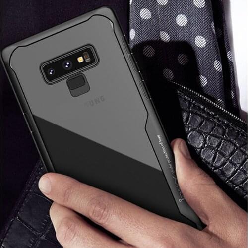 IPAKY Shockproof Cover Case For Samsung Galaxy Note 9 Luxury Transparent Silicone TPU +PC Phone Case For Samsung Galaxy Note 8
