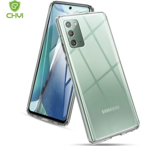 Luxury Transparent Phone Case For Samsung Galaxy note 20 5G Clear TPU Bumper with Scratch proof hard back cover for note20 Ultra