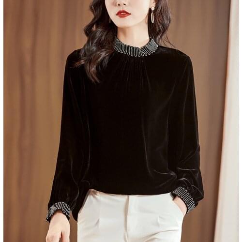 Saier Queen Stand-up Collar Blouses