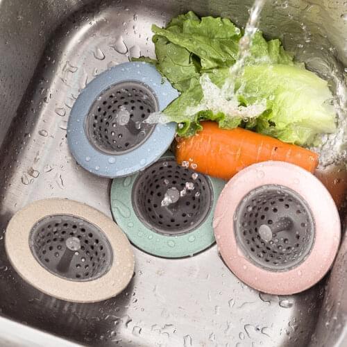 Shower Silicone Bathroom floor drain Optional Sewer Drains Sink Color Kitchen Cover Wheat filtration Strainer Hair Straw Filter