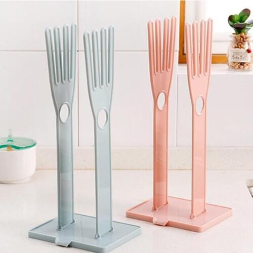 Kitchen Desktop Folding Towel Drying Rack Bathroom Kitchen Duster Cloth Glove Organizer Stand Laundry Shelf Drain Holder Supply