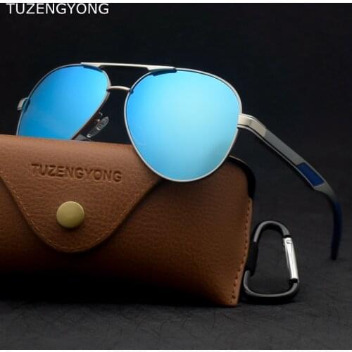 TUZENGYONG 2021 New Vintage Aluminum Polarized Sunglasses Classic Brand Sun glasses Coating Lens Driving Eyewear For Men/Women