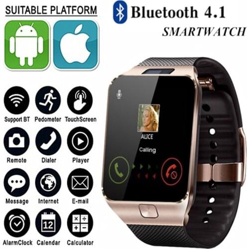 DZ09 Smart Watch IP67 Bluetooth Music Smartwatch Camera With SIM Card Call Smart Watch Men Women Reloj Inteligente For Android