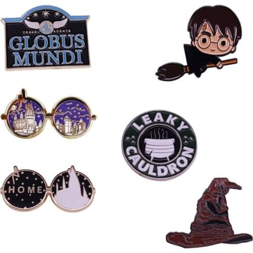 Wizarding World Enamel Pin Magical Glasses Sorting Hat Lovers Gift Idea