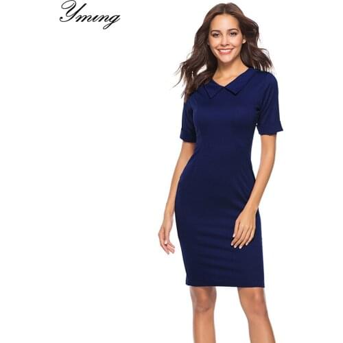 Офисные летние платья YMING China At AliExpress