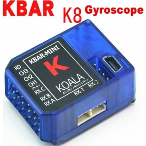 Kbar 3 Axis Gyro Gimbal Mini K-bar Blue K8 Gyroscope Flybarless PK VBAR B8 for RC Helicopter Spare Parts