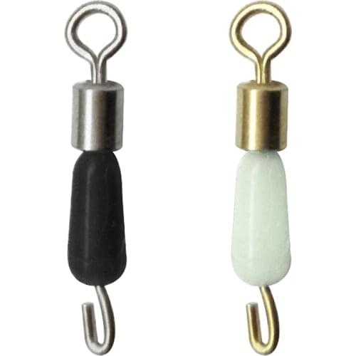 30pcs/lot Fishing Bearing Swivels Snap Ball Bearing Swivel Solid Rings Fishing Connector Ocean Boat Fishing Hook