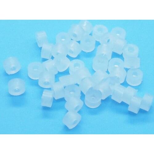 2A White Soft Rubber Shaft Sleeve 2MM Axle Sleeve Scientific and Technological DIY Model Car Parts Toy Accessories 100pcs/lot