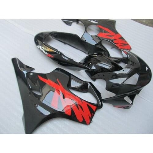 BLACK Red For H CBR600F4 CBR600 CBR 600 F4 1999 2000 99 00 Injection molding Fairing kit bodywork ABS motorcycle Moto