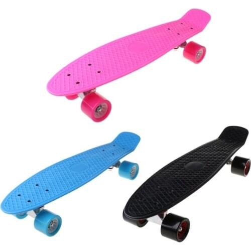 22 inch Four-wheel Skateboard for Beginners Single-Warp Kick Skate Board Aluminum Bracket