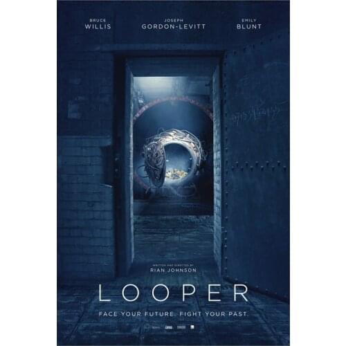 D0834 LOOPER Movie Bruce Willis Joseph Gordon-Levitt Silk Fabric Poster Art Decor Indoor Painting Gift