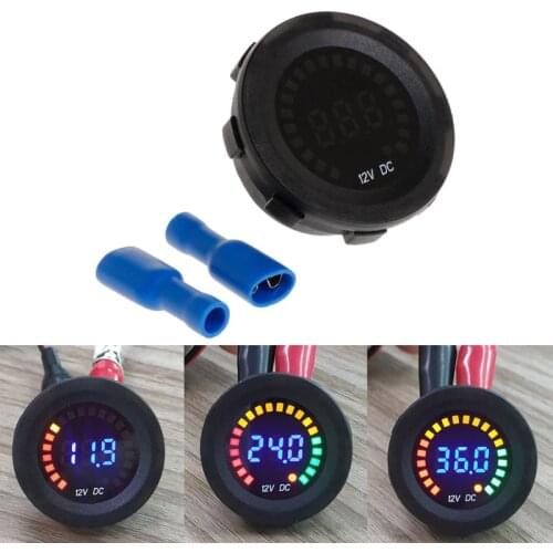DC 12V Car Motorcycle Digital Voltmeter Voltage Gauge Meter LED Panel Display