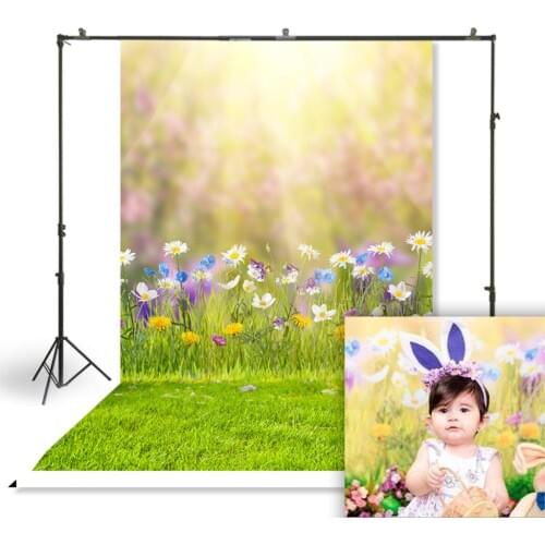 HUAYI Easter Day Photography Backdrop Newborns Baby Child Easter Spring Photo Booth Background Studio Portraits Backdrop W-3816