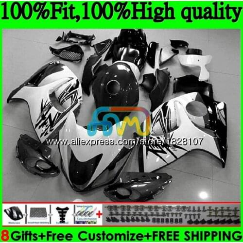Injection For SUZUKI Hayabusa GSXR 1300 GSXR1300 08 13 14 15 16 57BS.76 White black GSX-R1300 2008 2013 2014 2015 2016 Fairing
