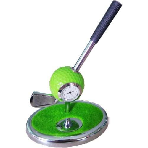 Exquisite golf green base golf pen holder golf gift set