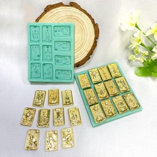 Card Necklace Epoxy Resin Mold Earrings Pendant Casting Silicone Mould DIY Crafts Jewelry Casting Tool