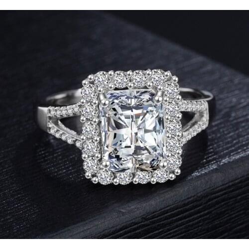 925 sterling Silver Rings For Women Wedding Jewelry Bijoux AAAAA zirconia vintage Accessories Engagement ring Bague Bijouterie