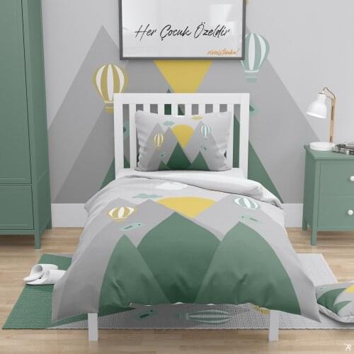 Cotton Satin Bedding Set For Kids Comfortable and Soft, Anti-Allergic, Duvet Cover, Sheet and Pillowcase